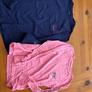 Vineyard vines small - Navy and Pink Kids Whale Logo Shirts